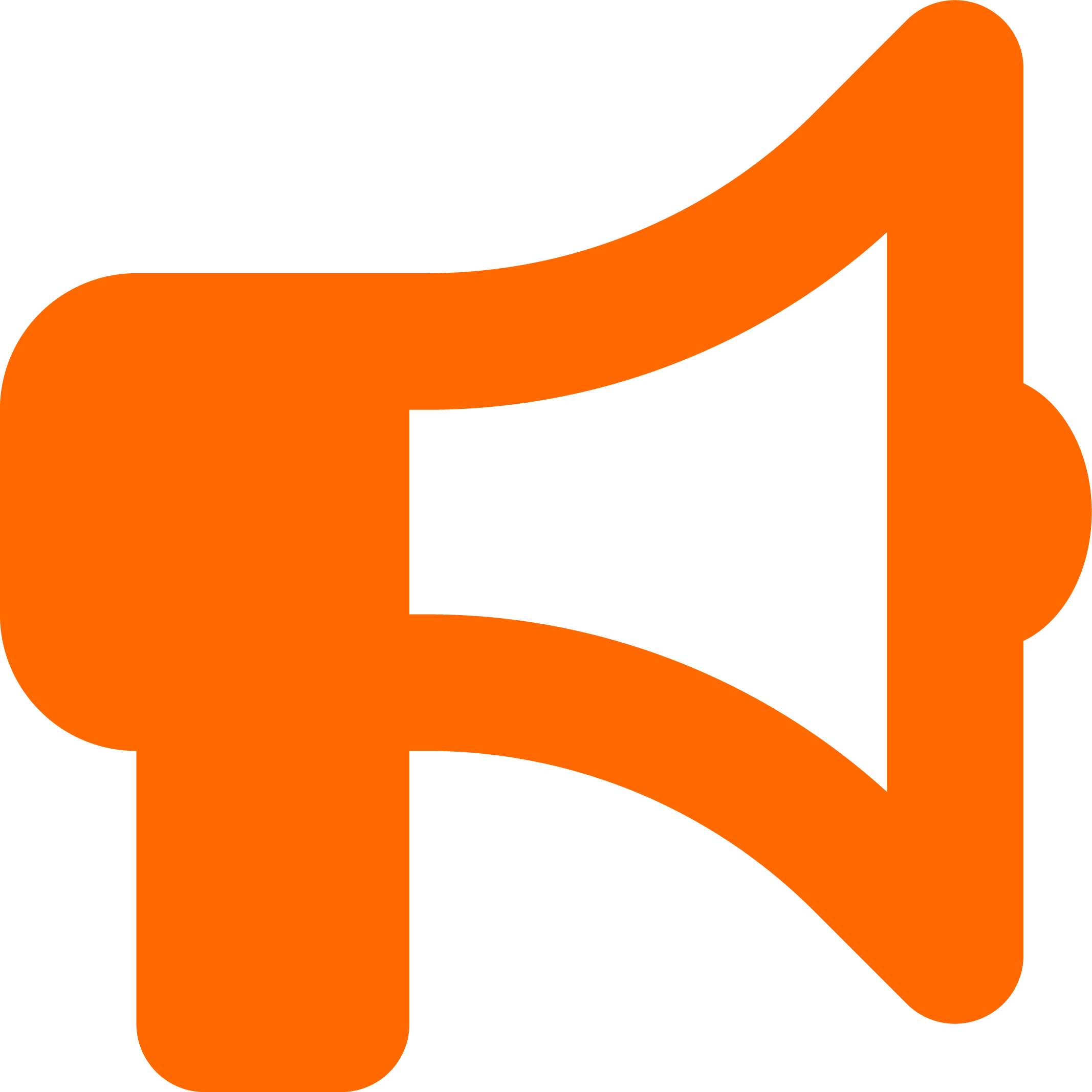 Orange bullhorn icon